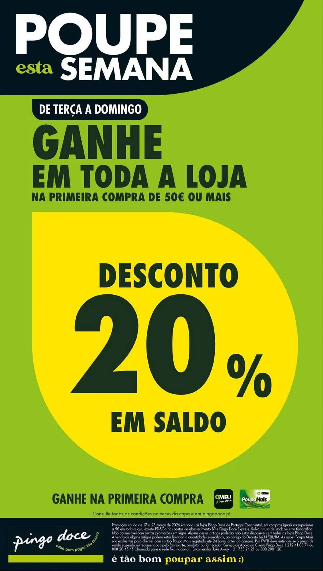 Folheto Folheto Pingo Doce de 17 de março até 23 de março 2026 - Pagina 1