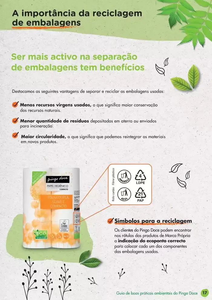 Folheto Pingo Doce Guia de Boas Práticas Ambientais de 17 de dezembro até 17 de janeiro 2025 - Pagina 17