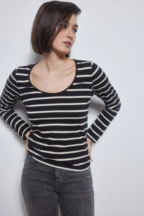 Camiseta rayas manga larga