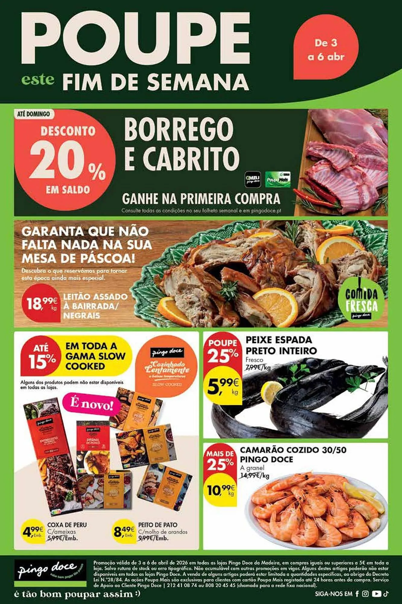 Folheto Folheto Pingo Doce de 3 de abril até 6 de abril 2026 - Pagina 1