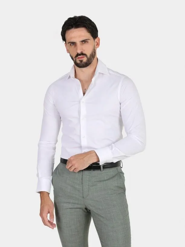 Camisa lisa slim fit