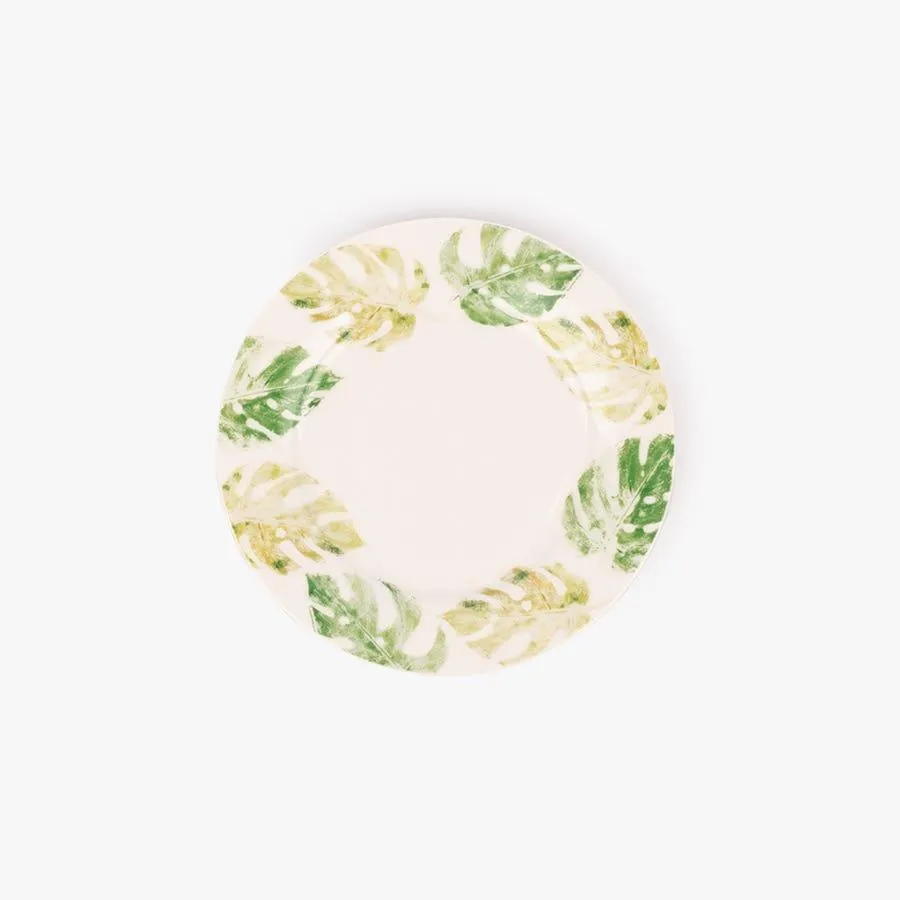 Prato Monstera verde/branco D18,7cm ROOTS