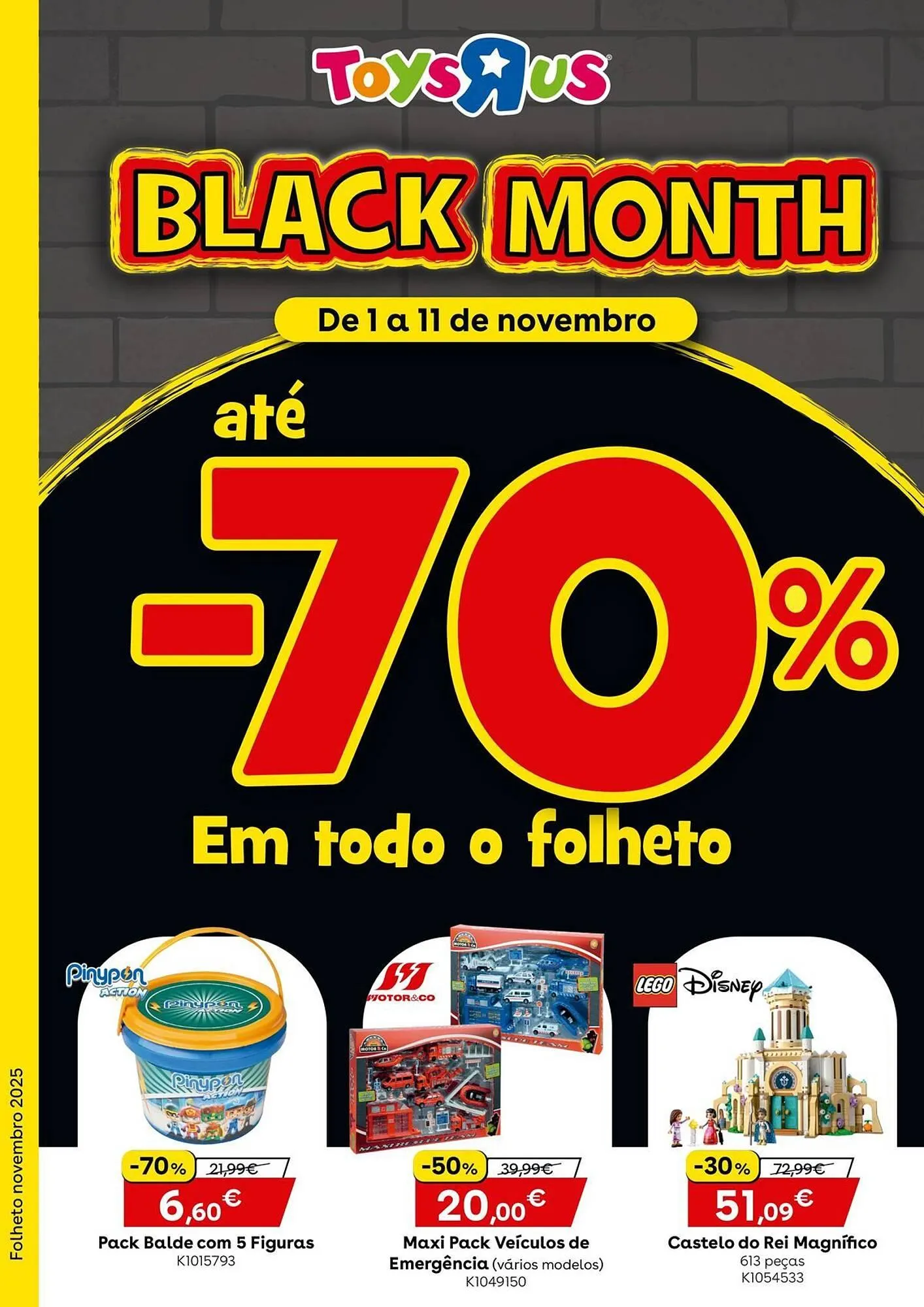 Folheto Catálogo Toys R Us de 1 de novembro até 11 de novembro 2025 - Pagina 1