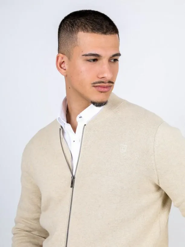 Casaco de malha algodão