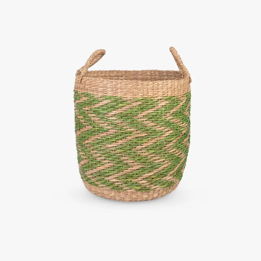 Cesto com asas verde d35 cm VINH