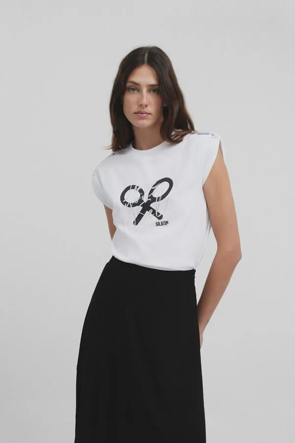 Camiseta woman manga roll out