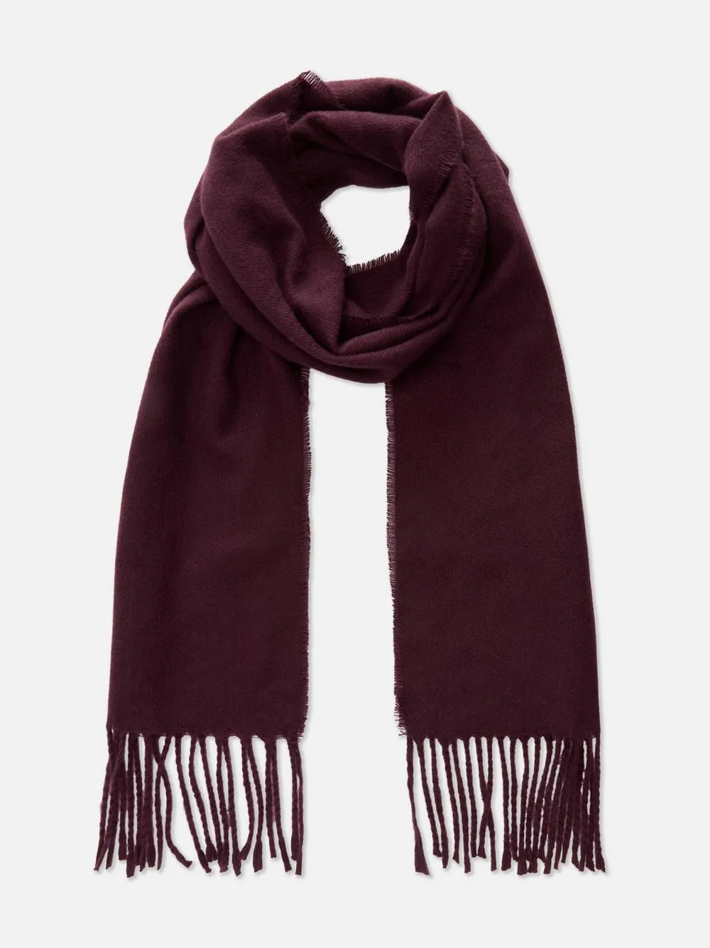 Cachecol entrançado franjas