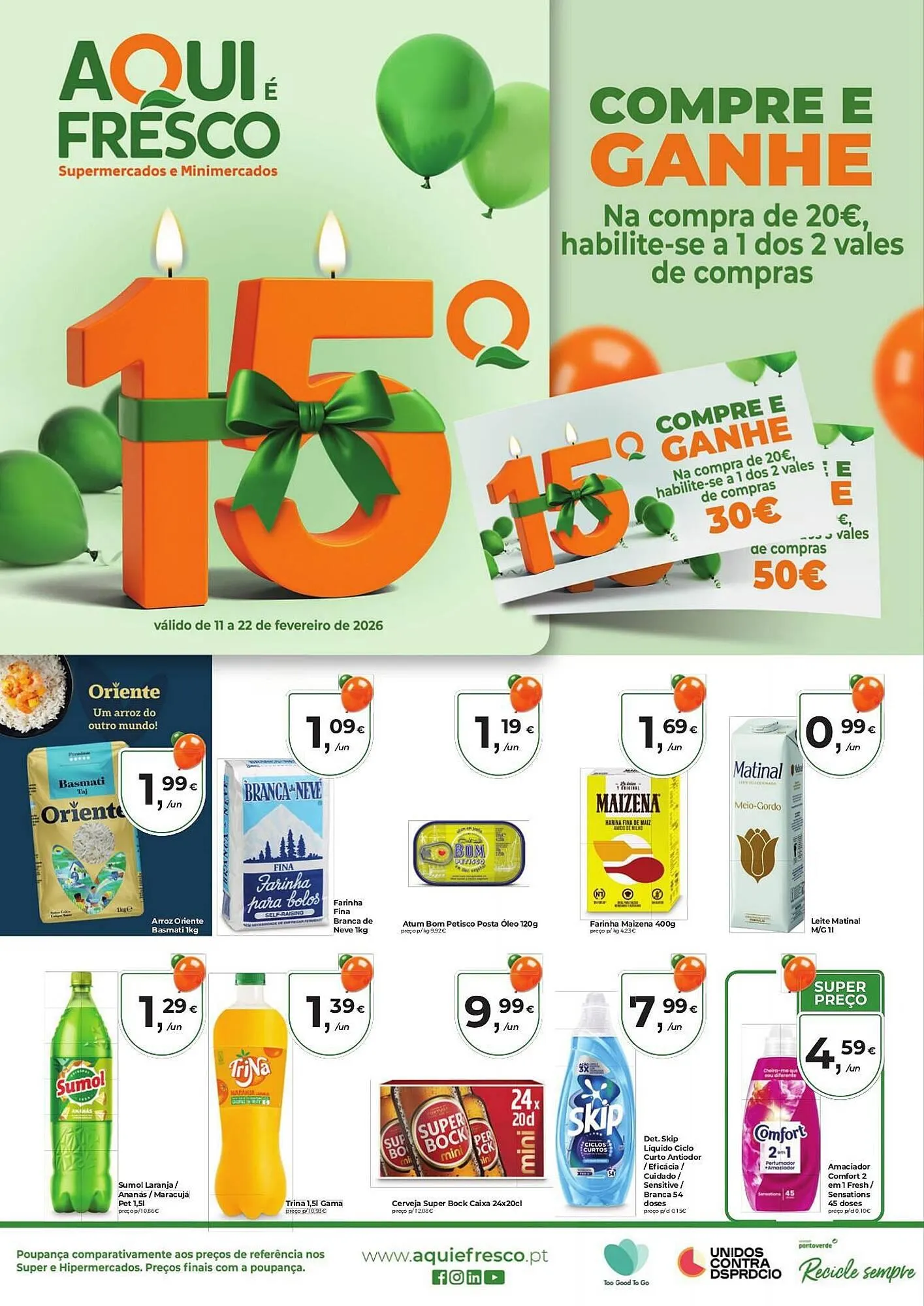 Folheto Folheto Aqui é fresco de 11 de fevereiro até 22 de fevereiro 2026 - Pagina 1