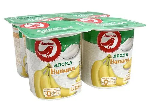 iogurte auchan aroma banana 4x125g