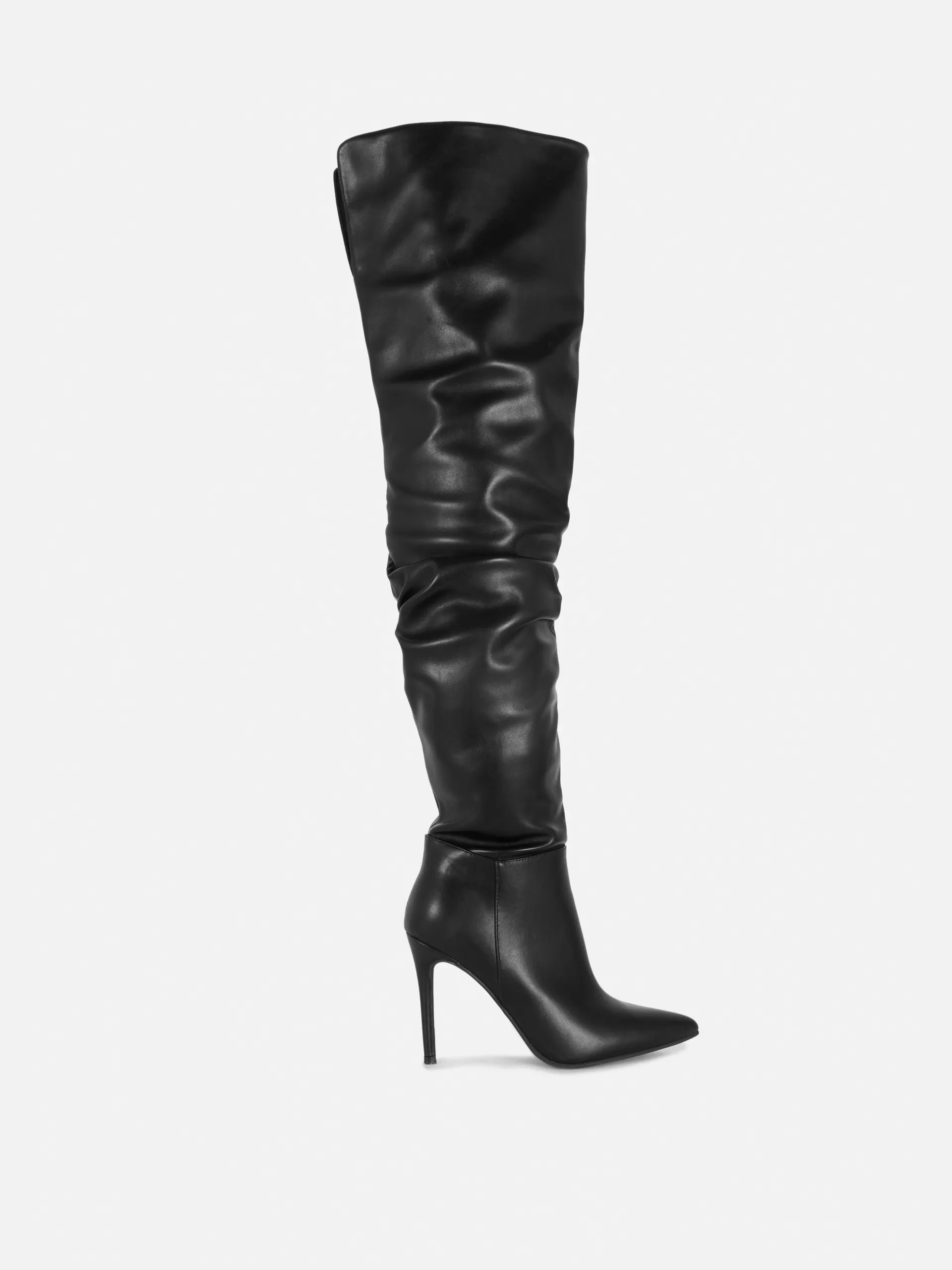 Botas altura coxa stiletto franzido Rita Ora
