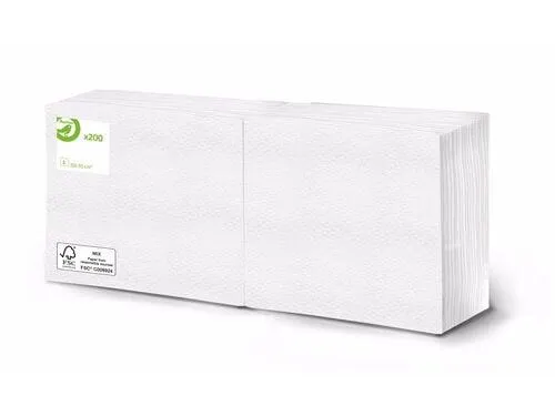 guardanapos auchan essencial folha simples 30x30cm 200 unidades