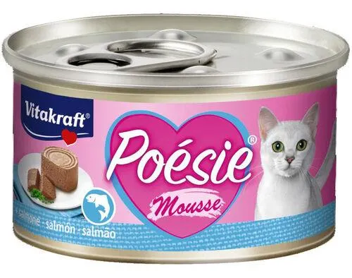 comida húmida para gato vitakraft poesie mousse salmão 85g