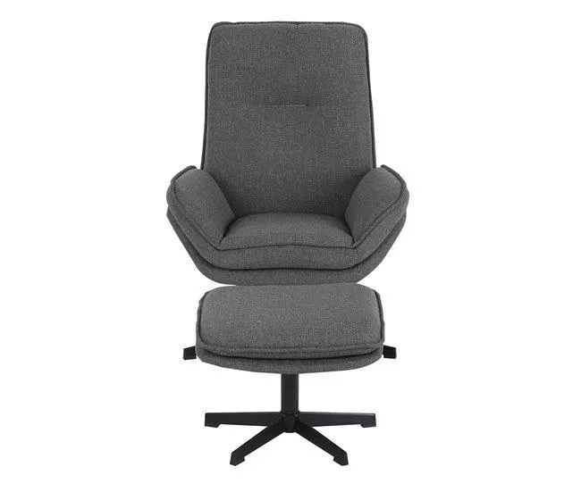 Cadeirão decorativo giratório SARA cinza