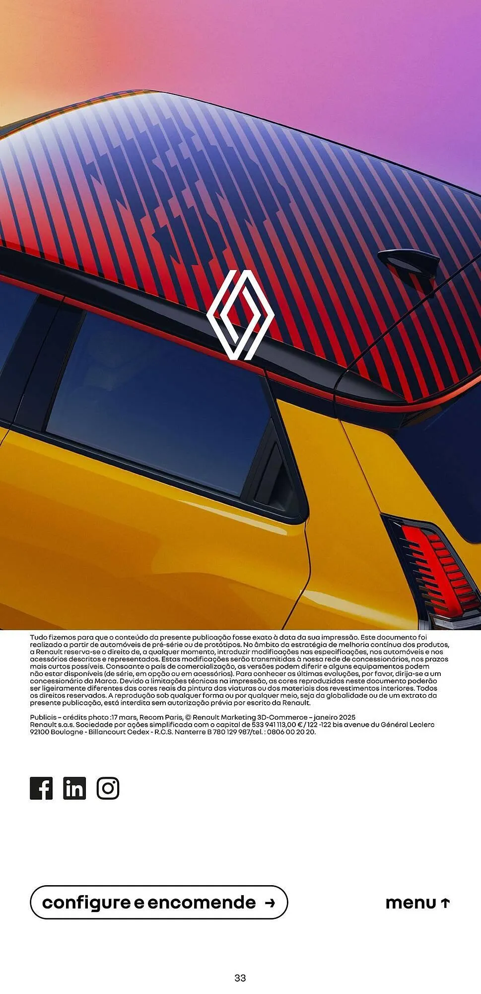 Encarte de Catálogo Renault 5 de agosto até 31 de dezembro 2025 - Pagina 33