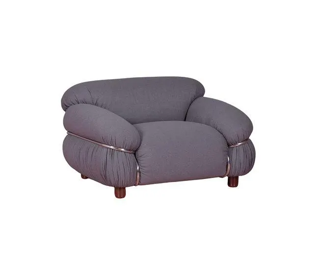 Sofá de um lugar estofado em tecido Sherpa - Olympia