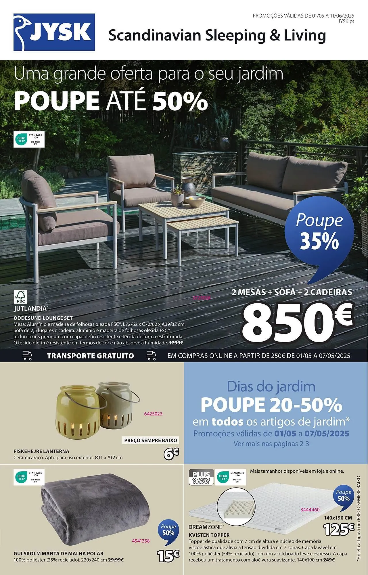 Folheto Folheto JYSK de 1 de maio até 11 de junho 2025 - Pagina 1