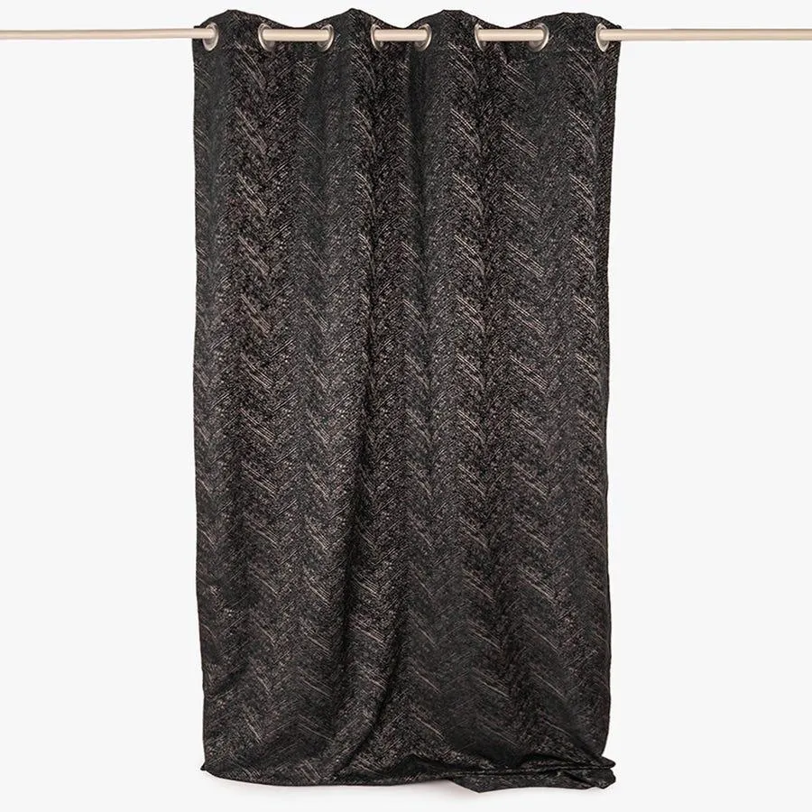 Cortinado chenille verde escuro 140x270cm SIMONE