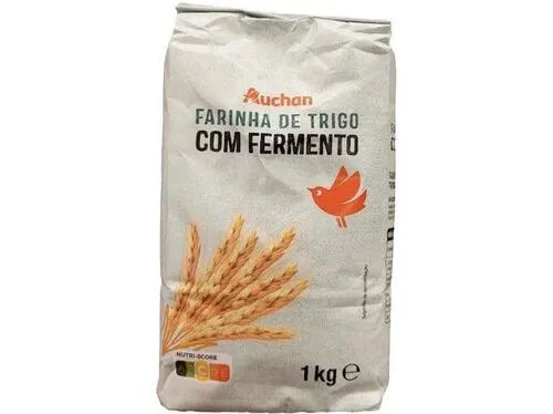 farinha de trigo auchan com fermento 1kg