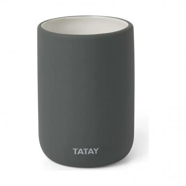 Porta Escovas Soft Cinza Tatay