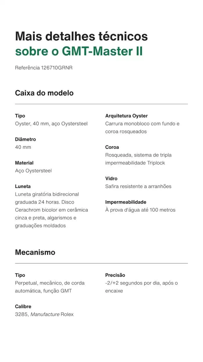 Folheto GMT Master II de 29 de janeiro até 31 de dezembro 2025 - Pagina 11