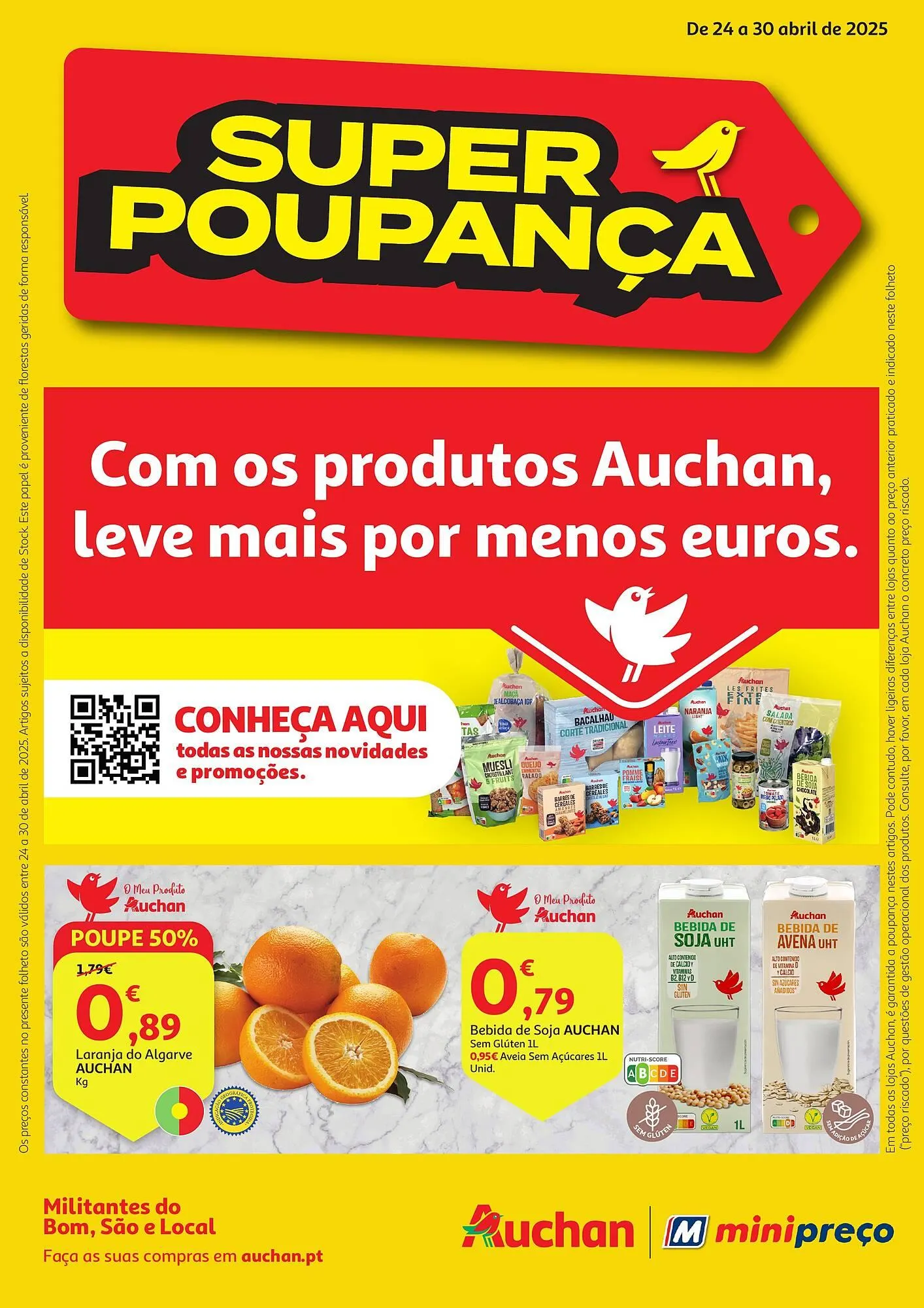 Folheto Folheto Auchan de 24 de abril até 30 de abril 2025 - Pagina 1
