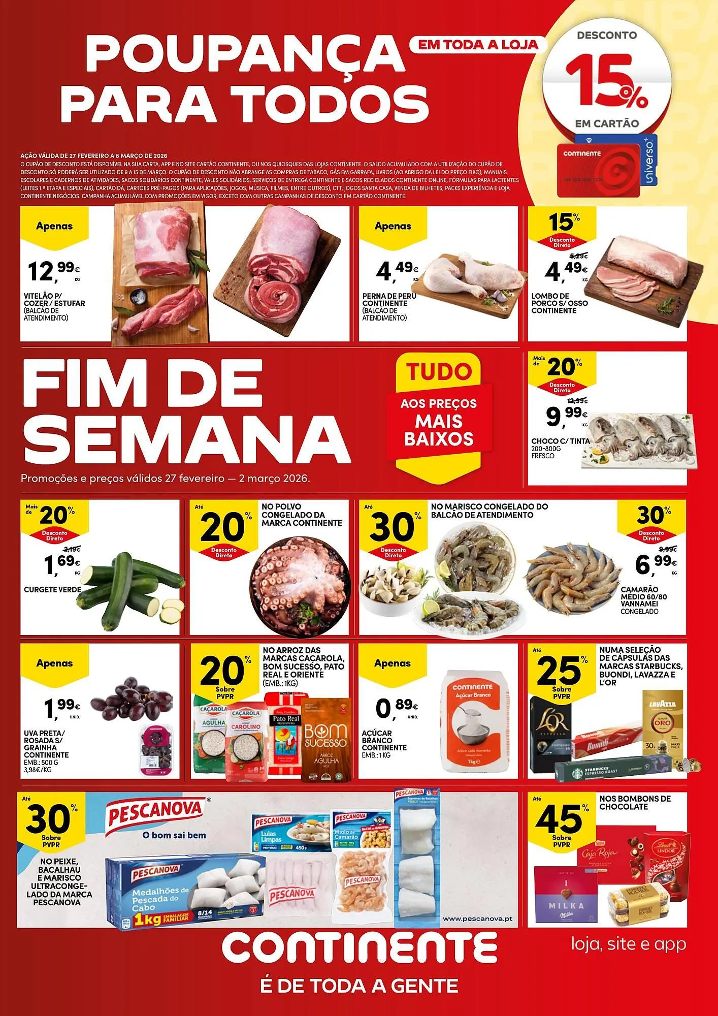 Folheto Folheto Continente de 27 de fevereiro até 2 de março 2026 - Pagina 1