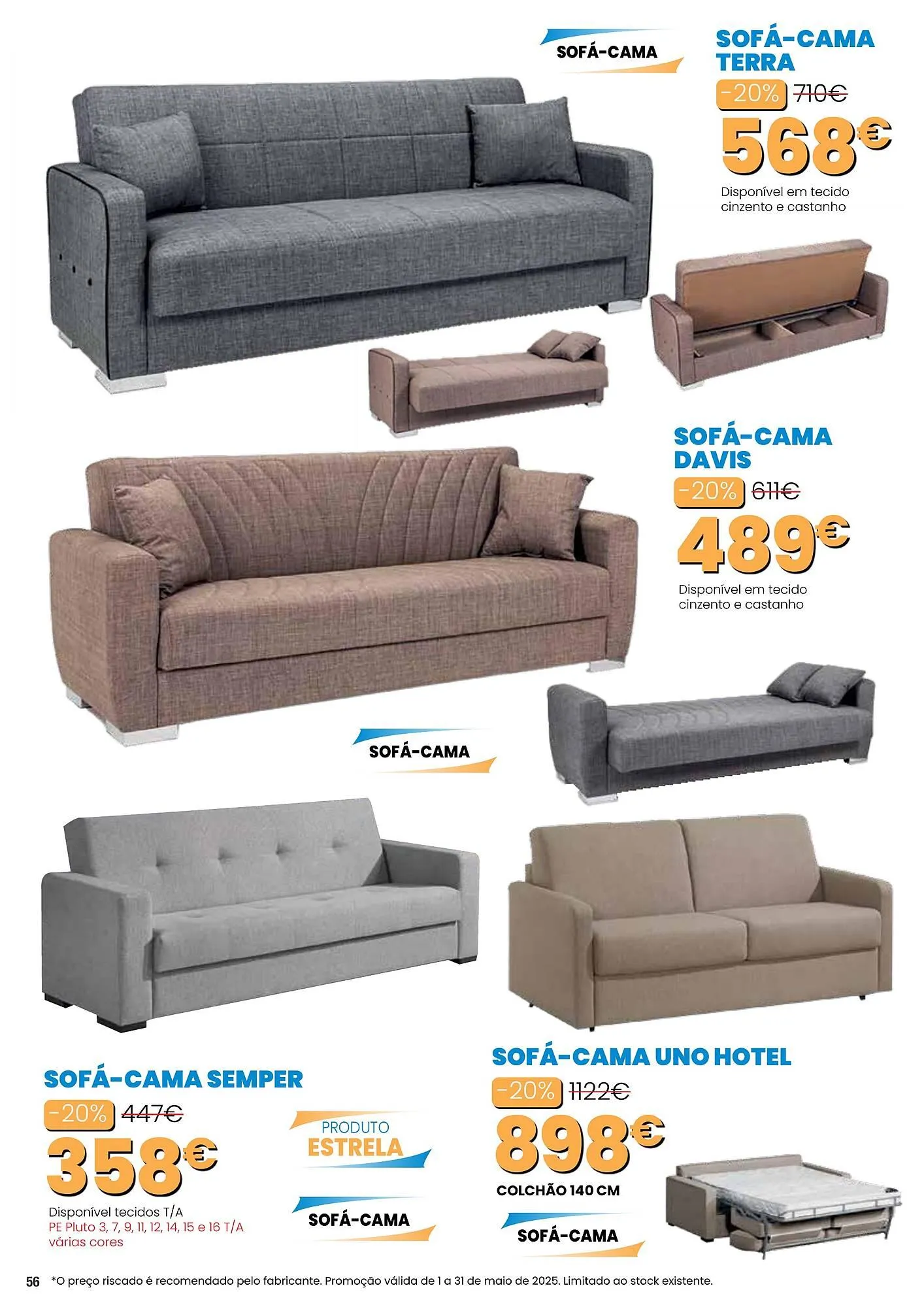 Folheto Folheto Hiper Centro do Móvel de 1 de maio até 31 de maio 2025 - Pagina 56