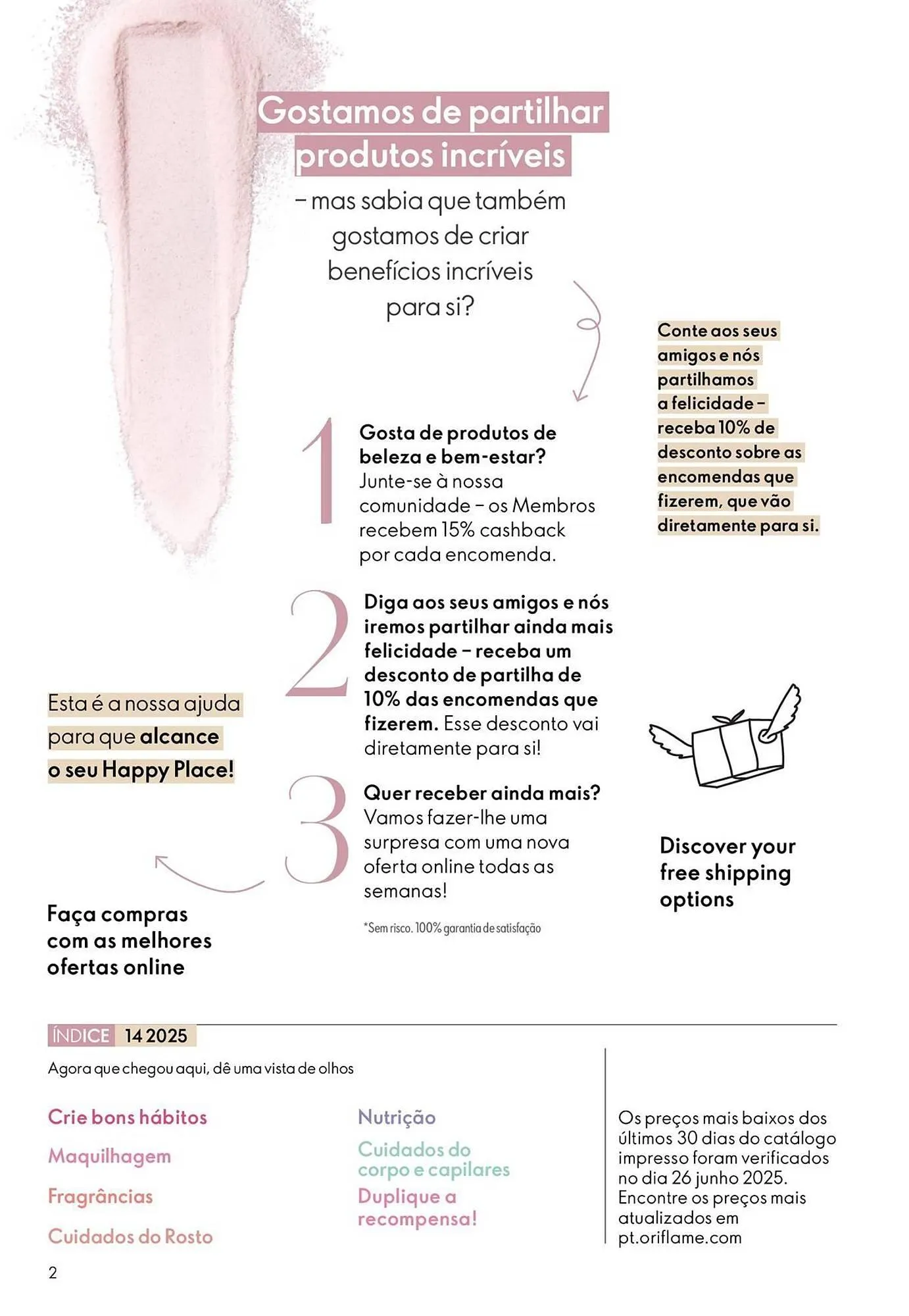 Folheto Catálogo Oriflame de 1 de outubro até 21 de outubro 2025 - Pagina 2