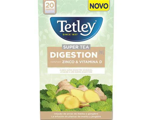 infusão tetley digestão 20 saquetas