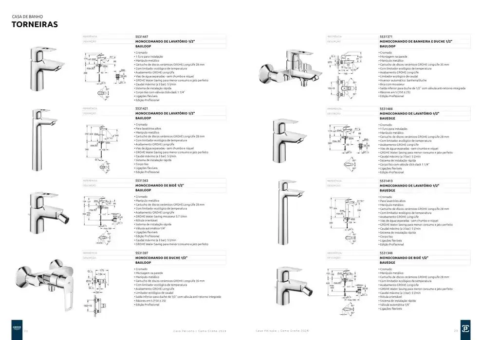 Folheto Catalogo gama grohe 2024 b 1 digital de 14 de novembro até 31 de dezembro 2024 - Pagina 12