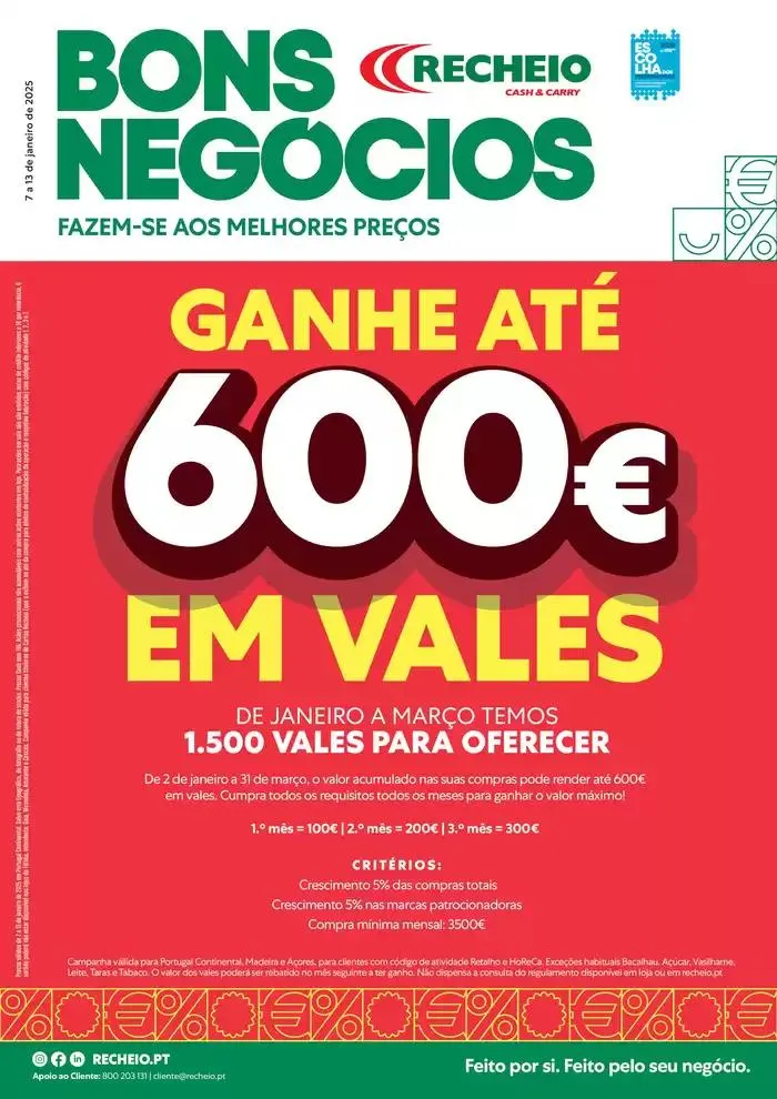 Folheto Recheio Bons Negócios de 7 de janeiro até 13 de janeiro 2025 - Pagina 1