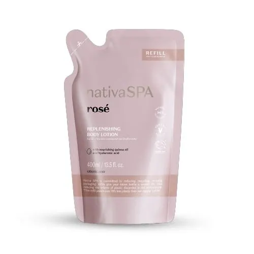 Refil Loção Hidratante Coporal Nativa Spa Rosé, 400ml