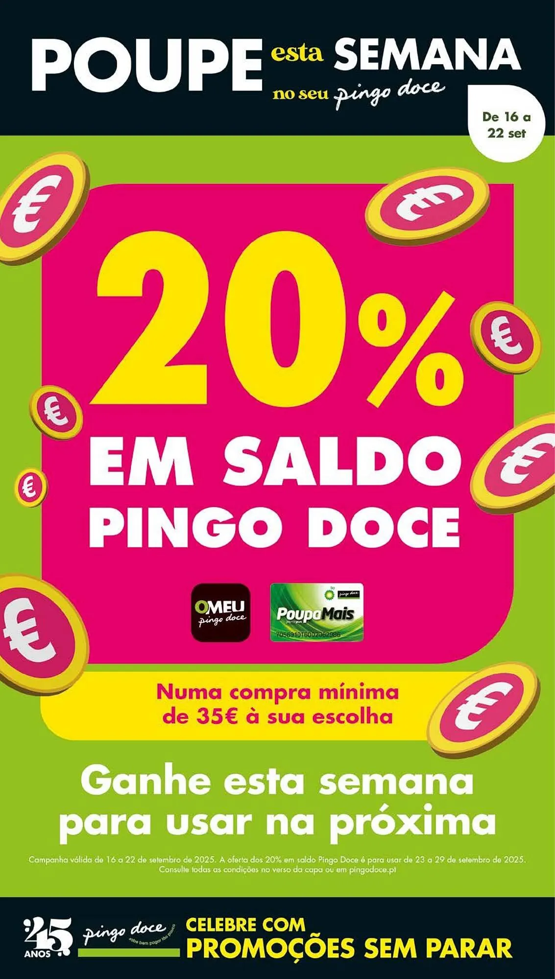 Folheto Folheto Pingo Doce de 16 de setembro até 22 de setembro 2025 - Pagina 1