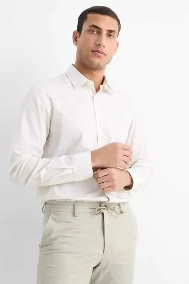 Business shirt - regular fit - kent collar - easy-iron - patterned