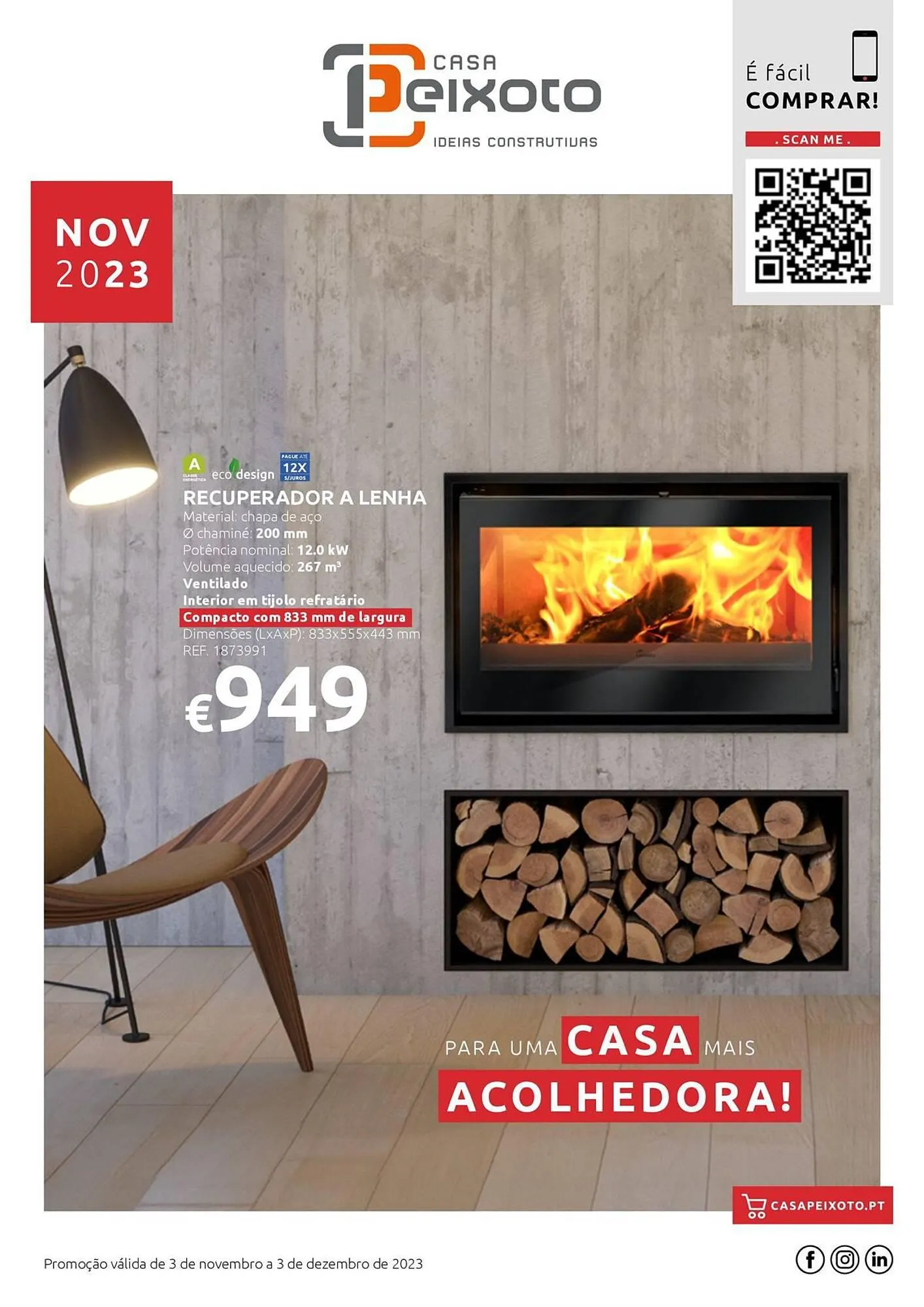 Folheto Folheto Casa Peixoto de 6 de novembro até 3 de dezembro 2023 - Pagina 1