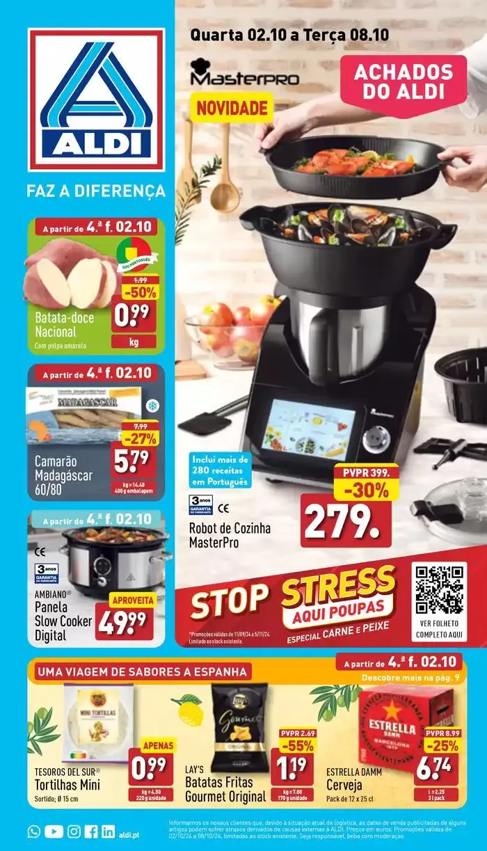 Folheto Achados do Aldi de 2 de outubro até 8 de outubro 2024 - Pagina 1