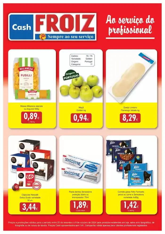 Folheto Cash FROIZ de 25 de setembro até 9 de outubro 2024 - Pagina 1