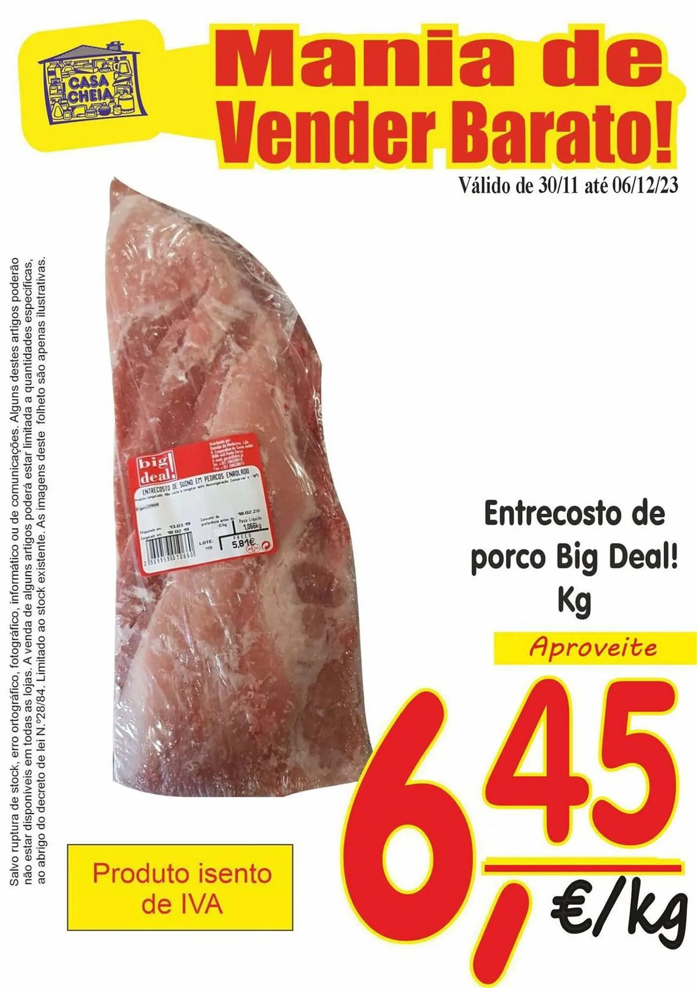 Folheto Folheto Casa Cheia de 1 de dezembro até 6 de dezembro 2023 - Pagina 1