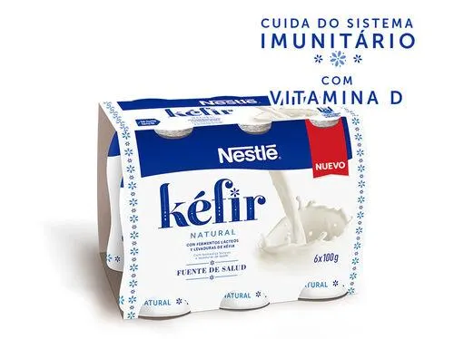 kefir nestlé natural 6x100g