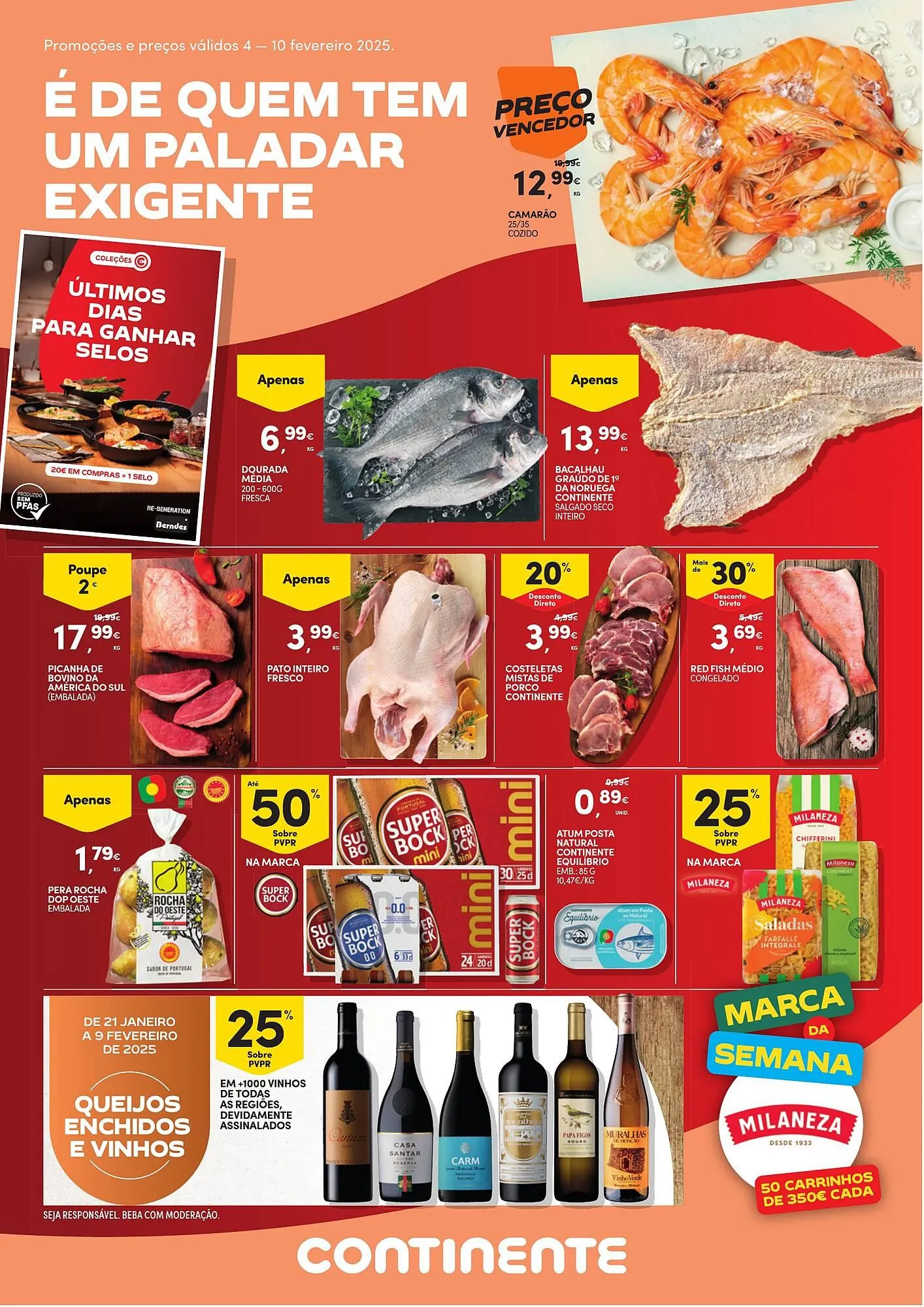 Folheto Folheto Continente de 4 de fevereiro até 10 de fevereiro 2025 - Pagina 1