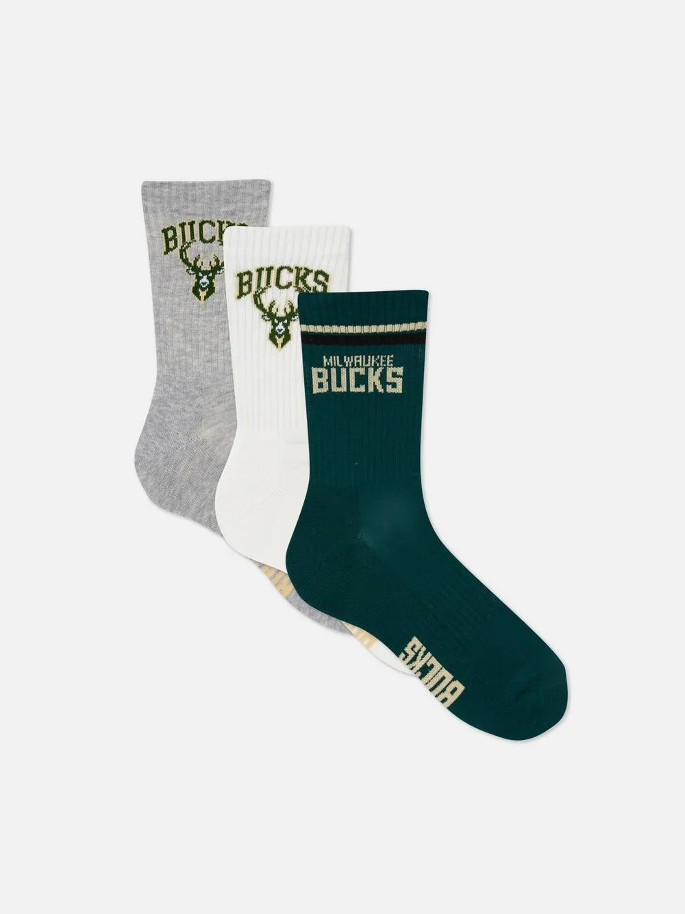 Pack 3 pares soquetes Milwaukee Bucks