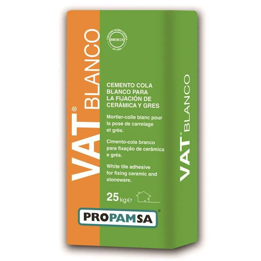 CIMENTO COLA VAT BRANCO (SACO 25 Kg)