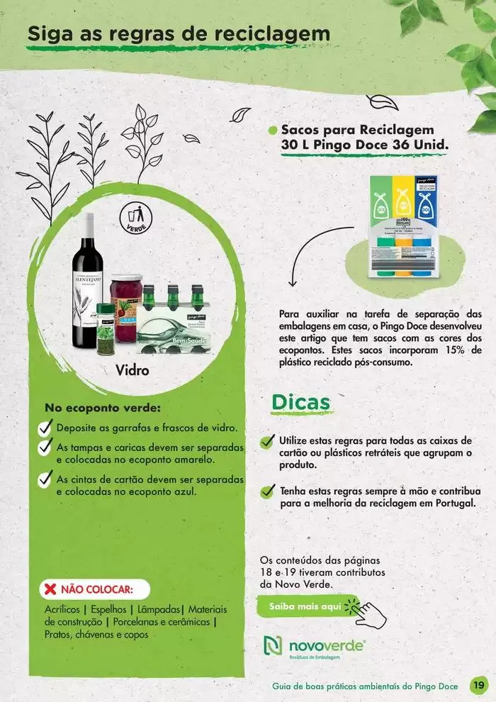 Folheto Pingo Doce Guia de Boas Práticas Ambientais de 17 de dezembro até 17 de janeiro 2025 - Pagina 19