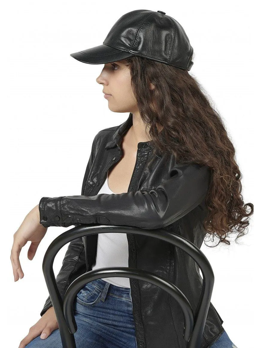 Boné feminino em pele