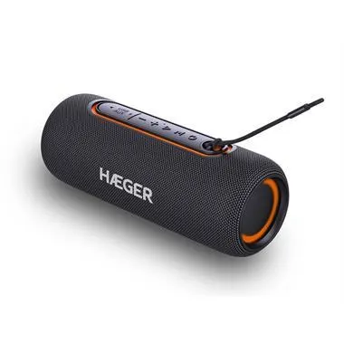 COLUNA HAEGER PORTÁTIL 10W BLUETOOTH LIGHTBOOM