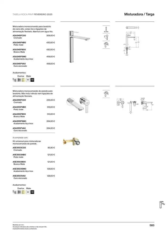 Folheto Soluções de Banho de 6 de janeiro até 31 de dezembro 2025 - Pagina 585