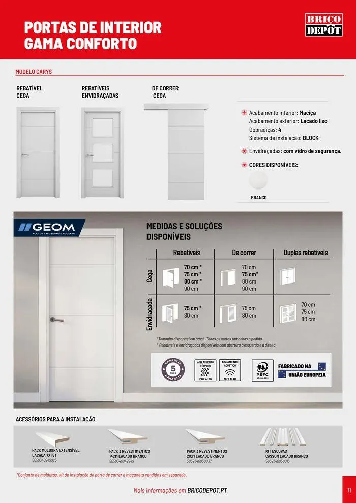 Folheto Catálogo de Portas e Janelas de 8 de agosto até 31 de dezembro 2024 - Pagina 11