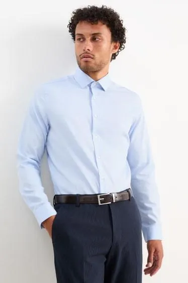 Business shirt - slim fit - cutaway collar - easy-iron