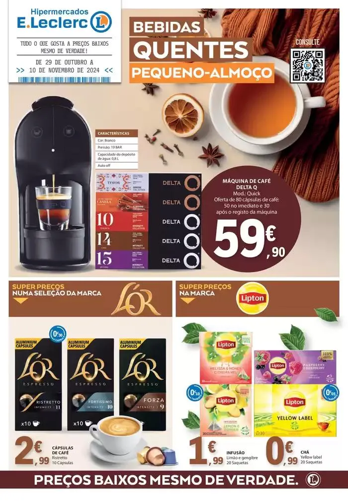 Folheto Folheto Bebidas Quentes e Pequeno-Almoço de 29 de outubro até 10 de novembro 2024 - Pagina 1