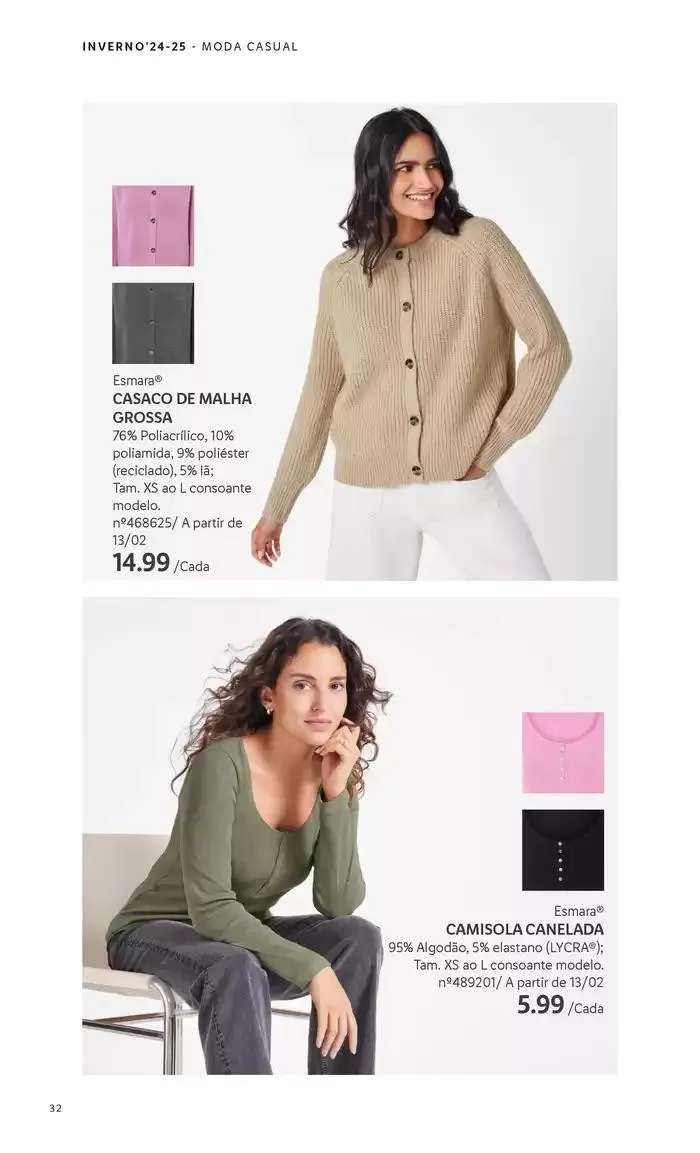 Folheto Esmara de 2 de dezembro até 22 de janeiro 2025 - Pagina 32